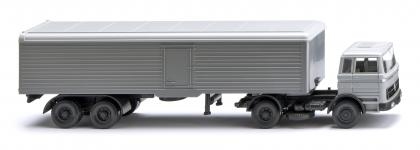 Wiking 055604 - H0 - Mercedes-Benz Koffer-Sattelzug 1620 - silbergrau